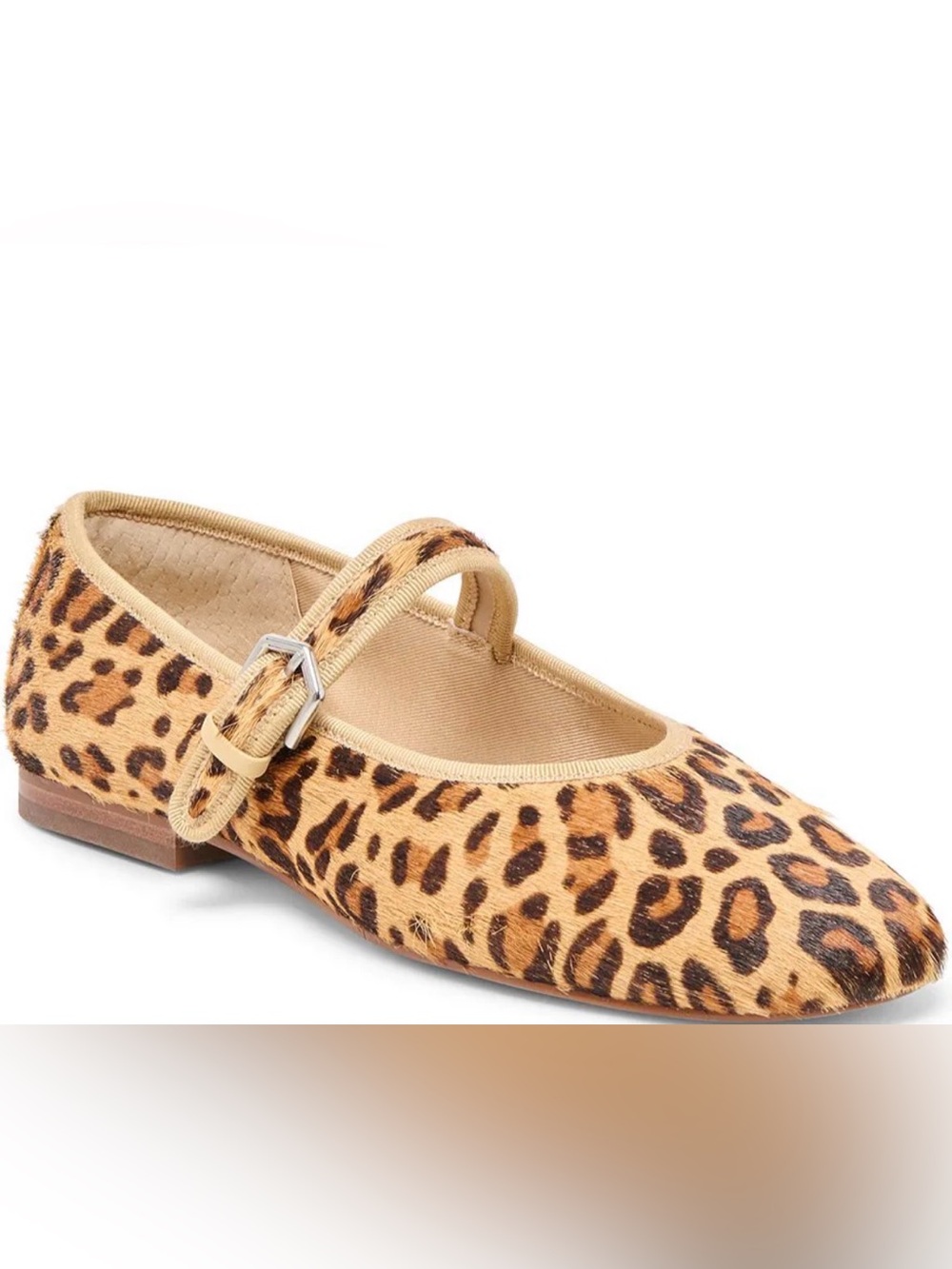 Dolce Vita - Roslyn Leopard Print Calf Hair Mary Jane Ballet Flats